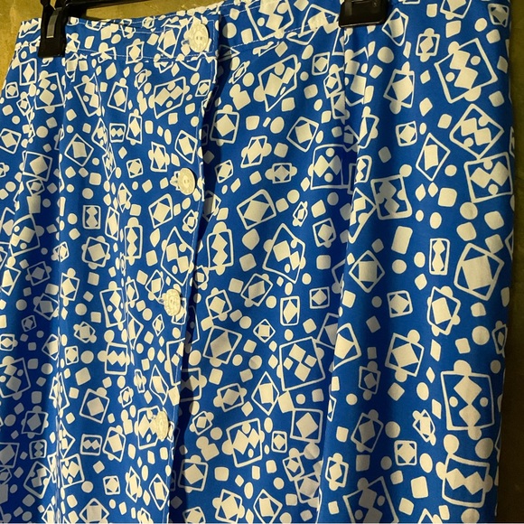 Vintage Bold Abstract Graphic Button Down Maxi Skirt - Picture 3 of 5